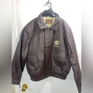 New North American Hunting Club Lifetime Members award XL Leather Bomber coat
